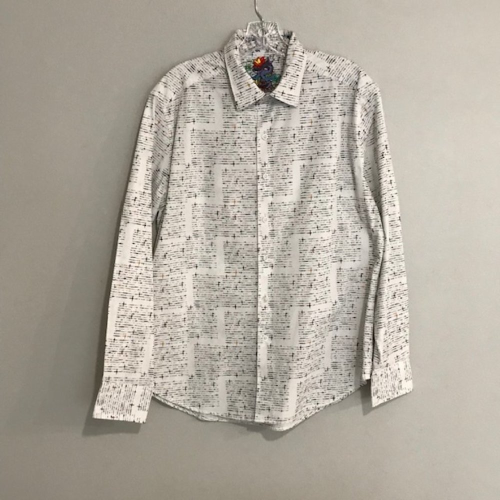 ROBERT GRAHAM Men's Long Sleeve Button Down Shirt - Size L